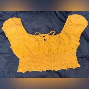 BOGO! Size medium Shein gold crop top